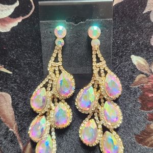 Pageant earringz ab and gold